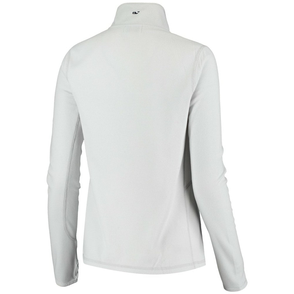 Tampa Bay Rays Vineyard Vines Women's Performance Grid Half-Zip Pullover Top Gray