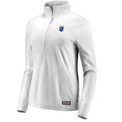 Kansas City Royals Vineyard Vines Women's Performance Grid Half-Zip Pullover Top Gray