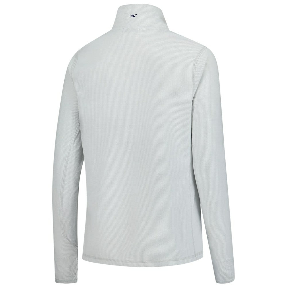 Minnesota Twins Vineyard Vines Women's Performance Grid Half-Zip Pullover Top Gray