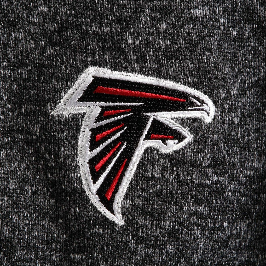 Atlanta Falcons Antigua Fortune Quarter-Zip Pullover Jacket - Heather Black on sale