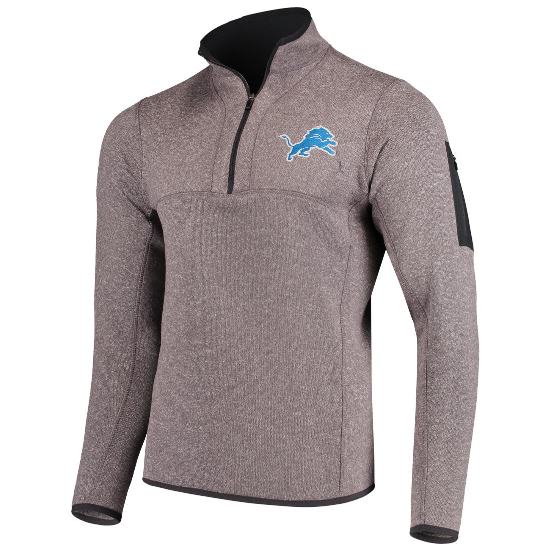 Detroit Lions Antigua Fortune Quarter-Zip Pullover Jacket - Charcoal outlet