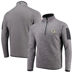 Green Bay Packers Antigua Fortune Quarter-Zip Pullover Jacket - Charcoal sale