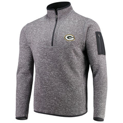 Green Bay Packers Antigua Fortune Quarter-Zip Pullover Jacket - Charcoal sale