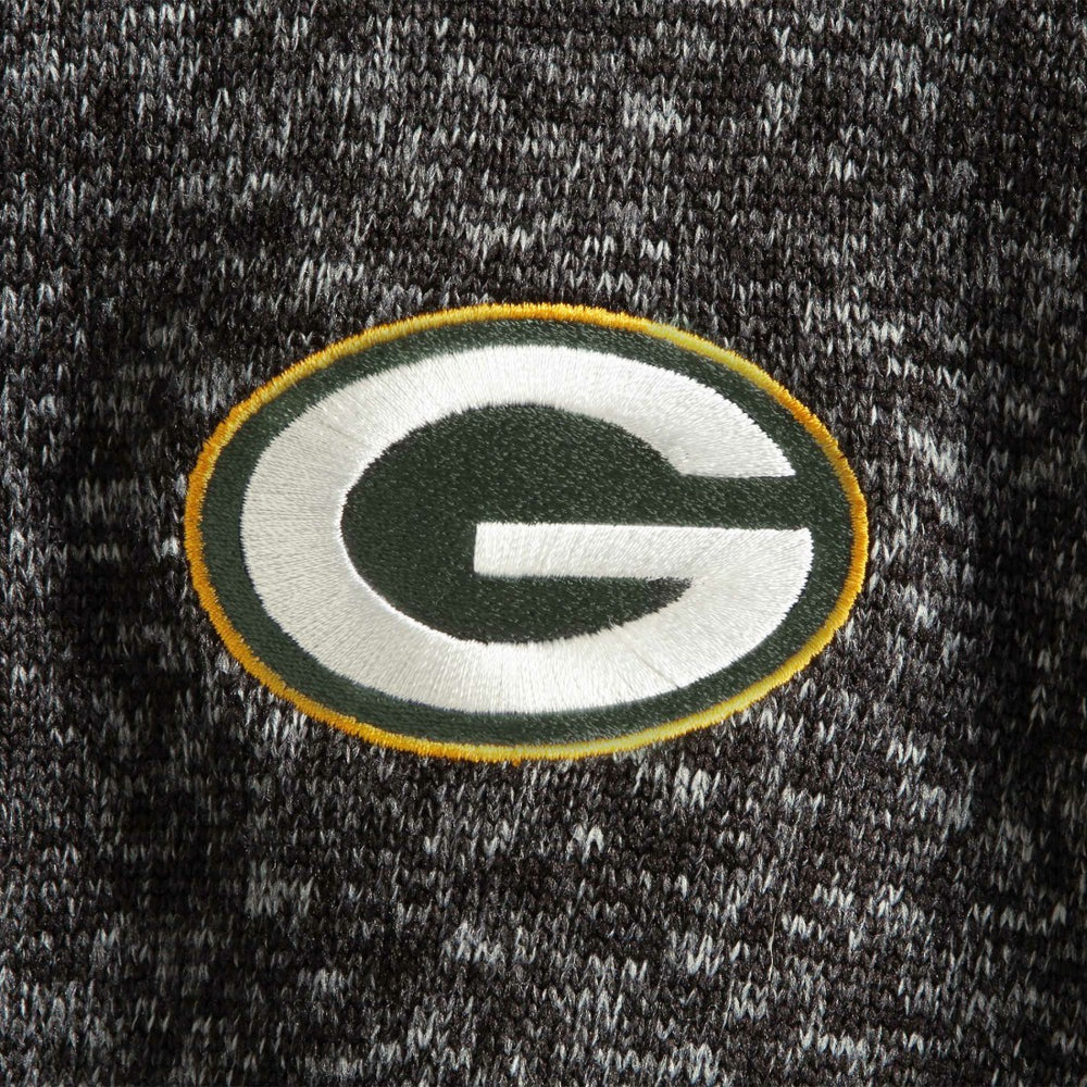 Green Bay Packers Antigua Fortune Quarter-Zip Pullover Jacket - Heather Black for sale