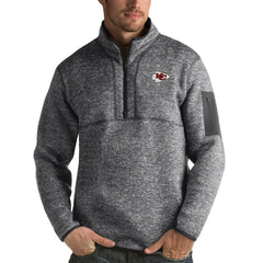 Kansas City Chiefs Antigua Fortune Quarter-Zip Pullover Jacket - Charcoal outlet