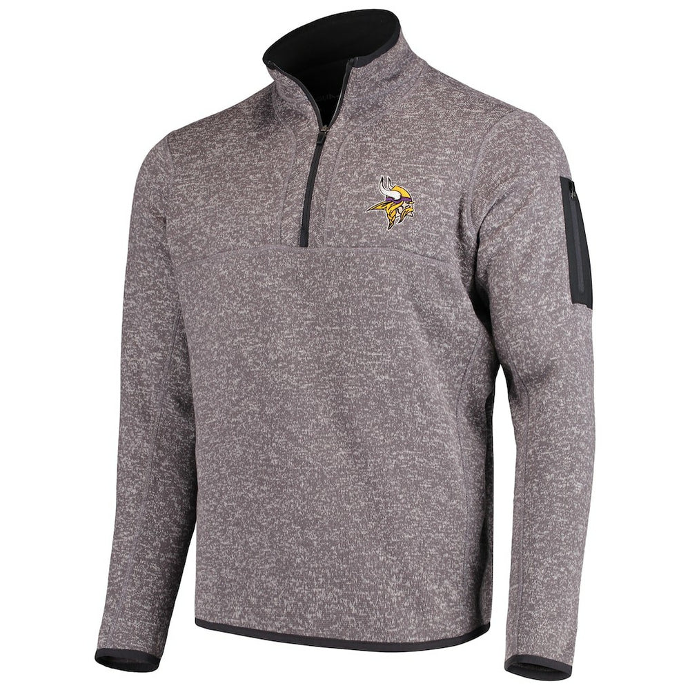 Minnesota Vikings Antigua Fortune Quarter-Zip Pullover Jacket - Charcoal online