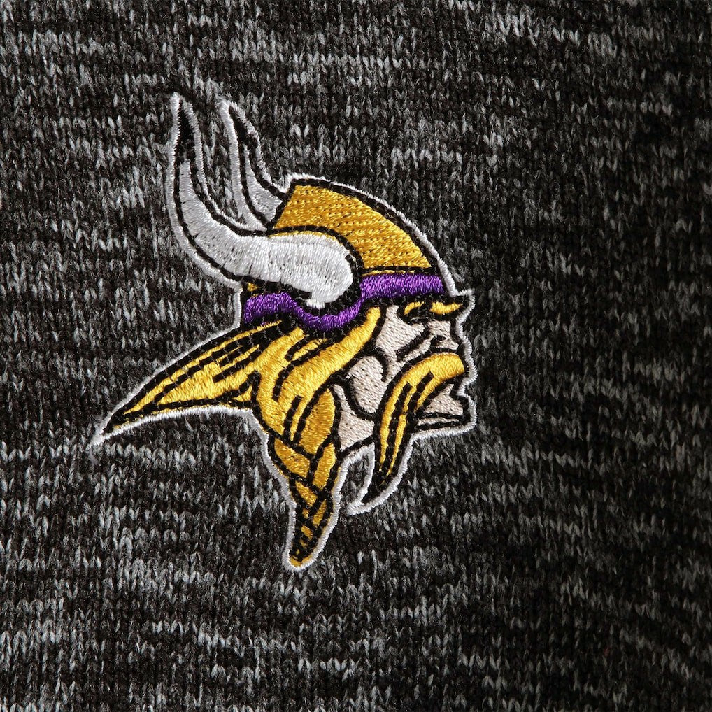 Minnesota Vikings Antigua Fortune Quarter-Zip Pullover Jacket - Heather Black discount