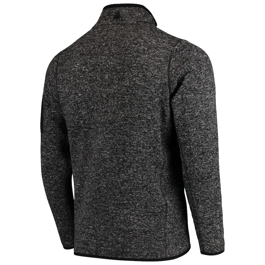 New Orleans Saints Antigua Fortune Quarter-Zip Pullover Jacket - Heather Black for sale