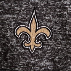 New Orleans Saints Antigua Fortune Quarter-Zip Pullover Jacket - Heather Black for sale