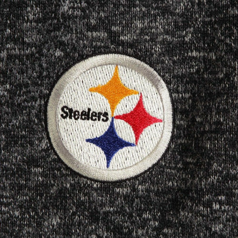 Pittsburgh Steelers Antigua Fortune Quarter-Zip Pullover Jacket - Heather Black sale