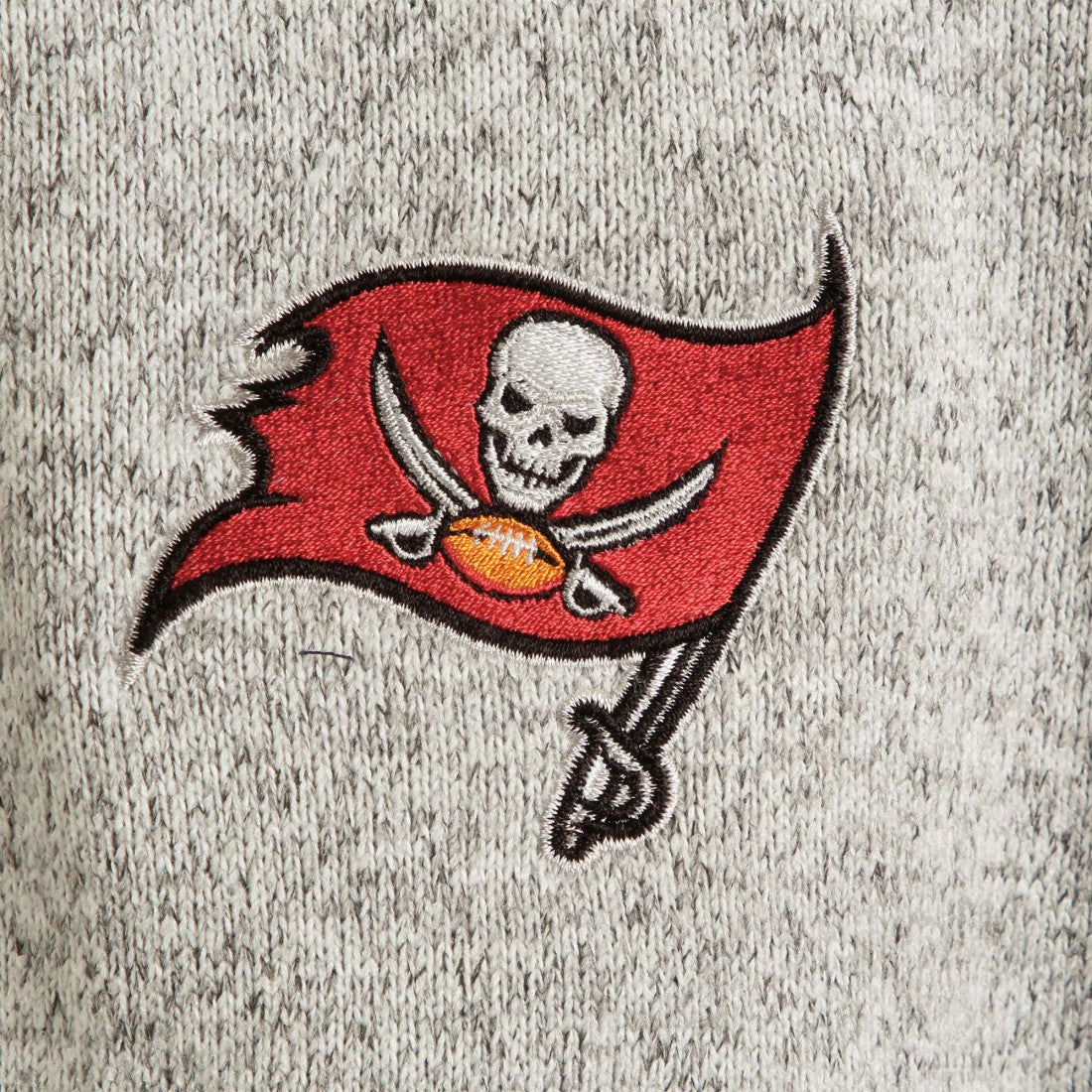Tampa Bay Buccaneers Antigua Fortune Quarter-Zip Pullover Jacket - Heather Black for sale