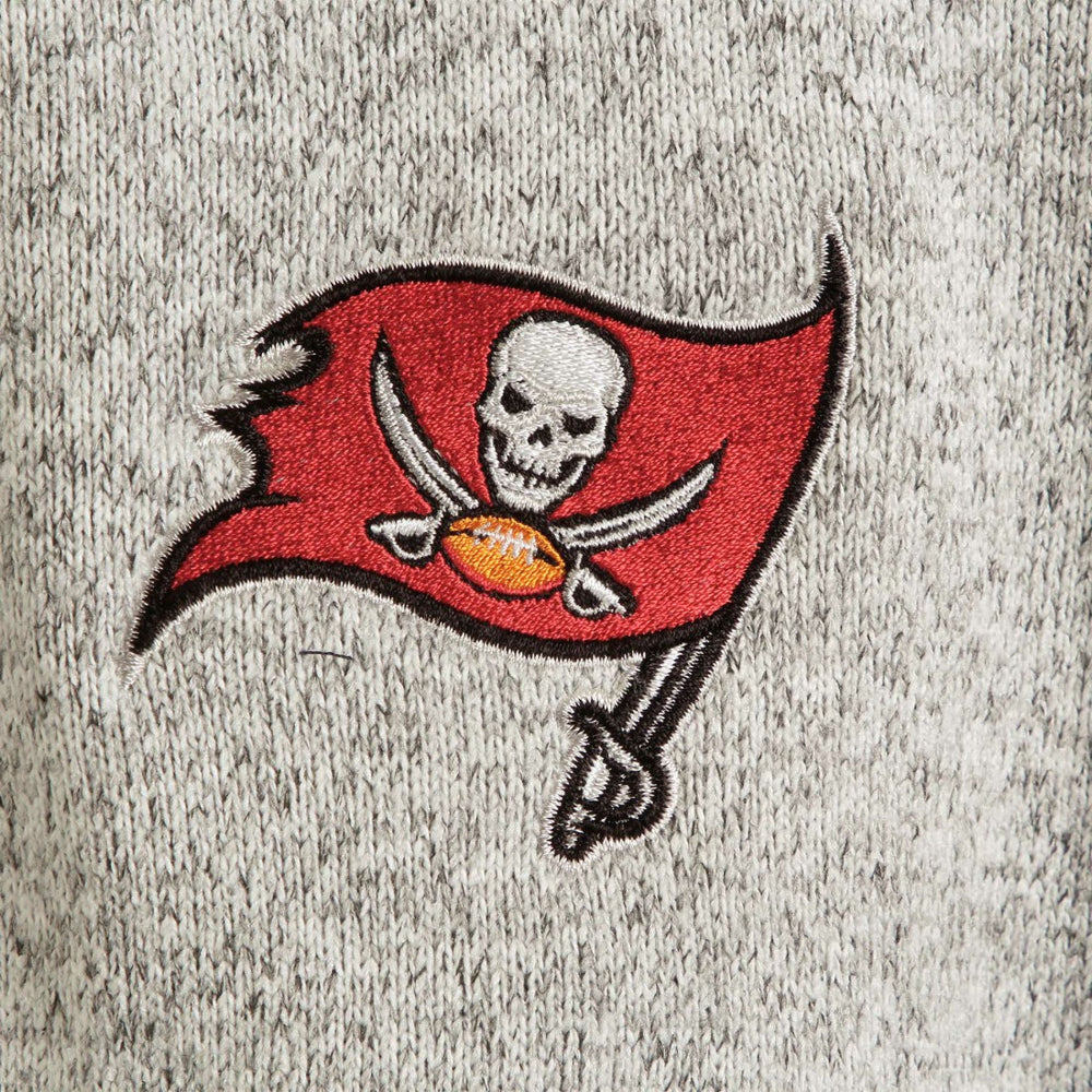 Tampa Bay Buccaneers Antigua Fortune Quarter-Zip Pullover Jacket - Heather Black for sale