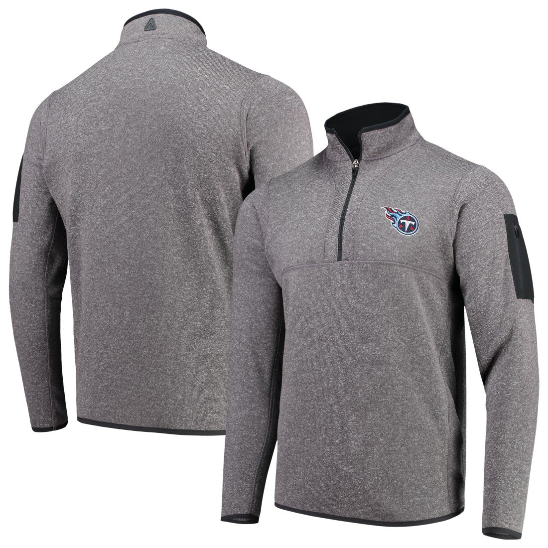 Tennessee Titans Antigua Fortune Quarter-Zip Pullover Jacket - Charcoal discount