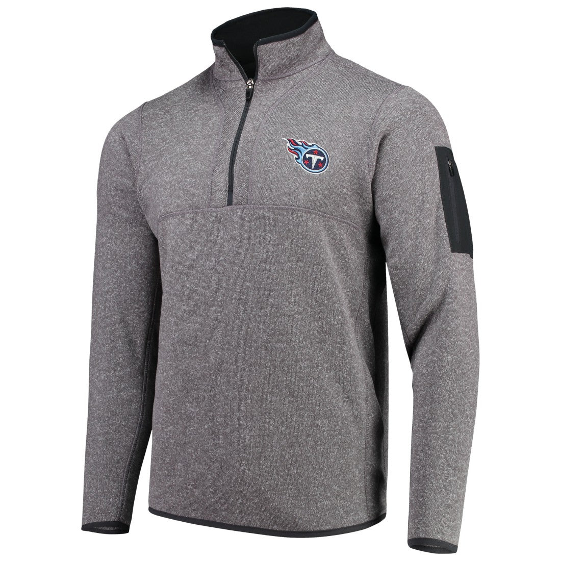 Tennessee Titans Antigua Fortune Quarter-Zip Pullover Jacket - Charcoal discount