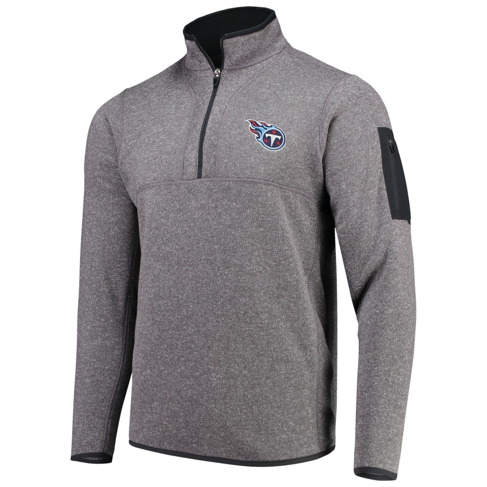 Tennessee Titans Antigua Fortune Quarter-Zip Pullover Jacket - Charcoal discount