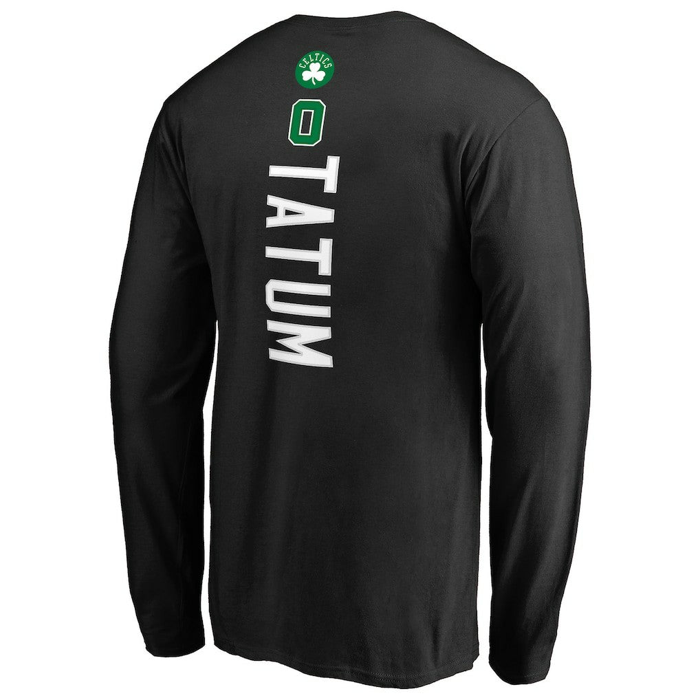 Jayson Tatum Boston Celtics Team Backer Name & Number Long Sleeve T-Shirt - Black online