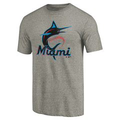 Miami Marlins Primary Logo T-Shirt Gray