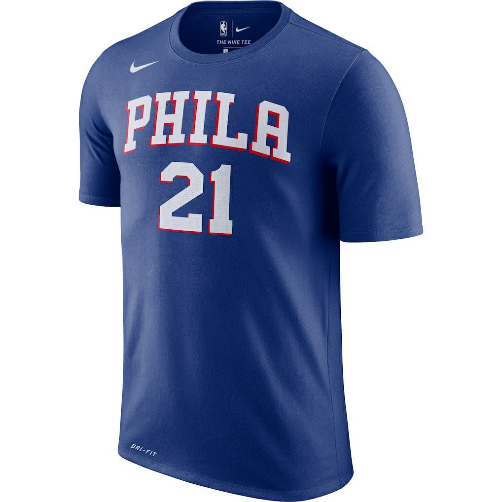 Joel Embiid Philadelphia 76ers Player Name & Number Performance T-Shirt - Royal cheap