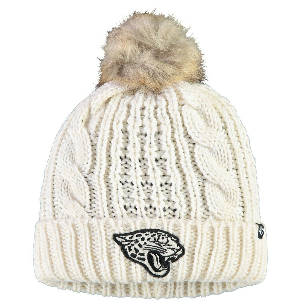 Jacksonville Jaguars '47 Women's Meeko Cuffed Knit Hat With Pom - Cream cheap