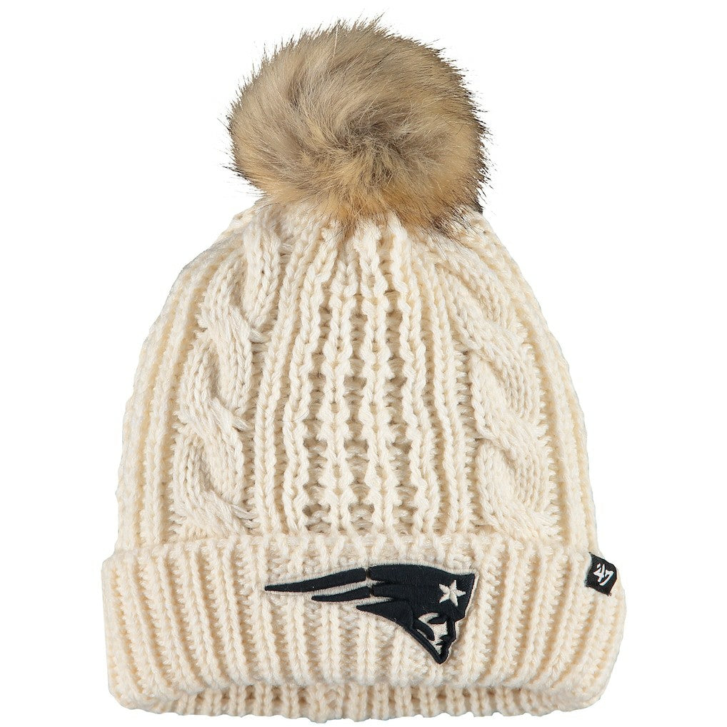 New England Patriots '47 Women's Meeko Cuffed Knit Hat - Cream cheap