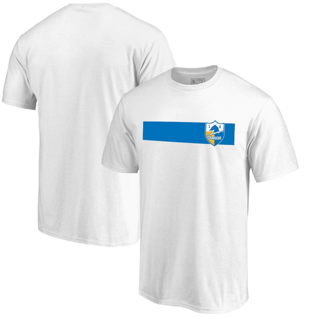 Los Angeles Chargers Vintage Rugby Stripe T-Shirt - White sale