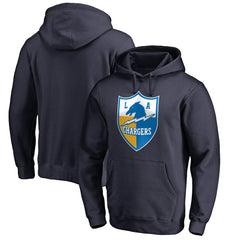 Los Angeles Chargers Vintage Shield Logo Pullover Hoodie - Navy for sale