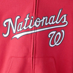 Washington Nationals Youth Team Color Wordmark Full-Zip Hoodie Red
