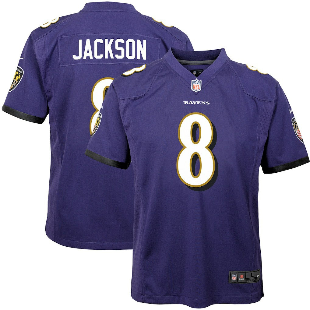 Lamar Jackson Baltimore Ravens Youth Game Jersey - Purple discount