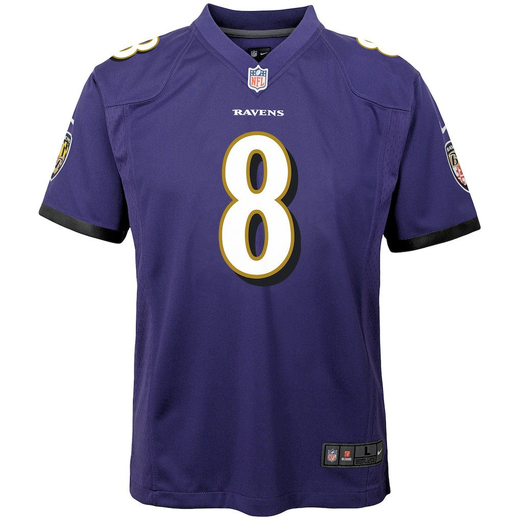 Lamar Jackson Baltimore Ravens Youth Game Jersey - Purple discount