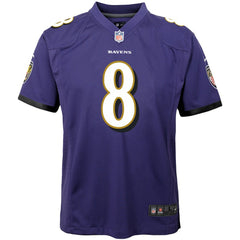 Lamar Jackson Baltimore Ravens Youth Game Jersey - Purple discount