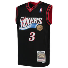 Allen Iverson Philadelphia 76ers Youth Hardwood Classics Swingman Throwback Jersey - Black cheap