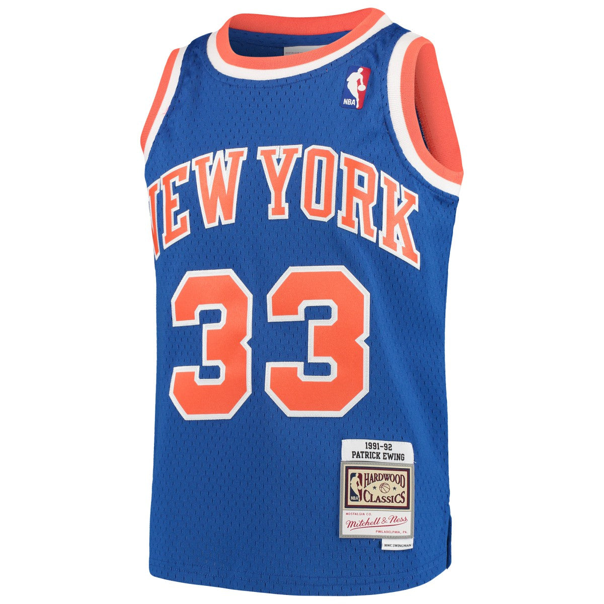 Patrick Ewing New York Knicks Youth Hardwood Classics Swingman Throwback Jersey - Blue sale