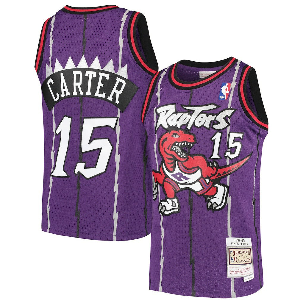 Vince Carter Toronto Raptors Youth 1998/99 Hardwood Classics Swingman Throwback Jersey - Purple outlet
