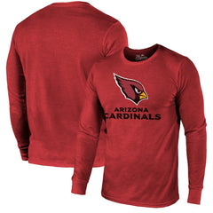 Arizona Cardinals Majestic Threads Lockup Tri-Blend Long Sleeve T-Shirt - Cardinal on sale