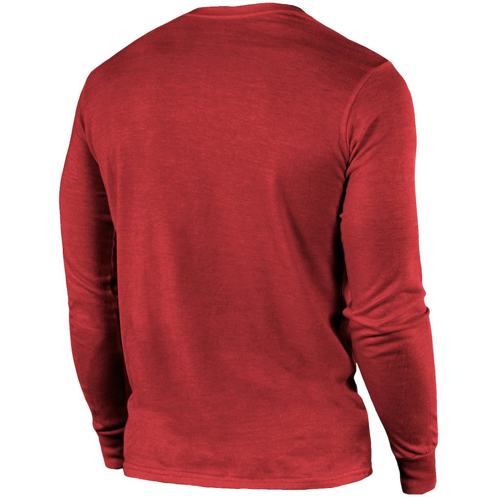 Arizona Cardinals Majestic Threads Lockup Tri-Blend Long Sleeve T-Shirt - Cardinal on sale