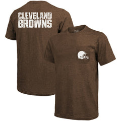 Cleveland Browns Majestic Threads Tri-Blend Pocket T-Shirt - Brown on sale