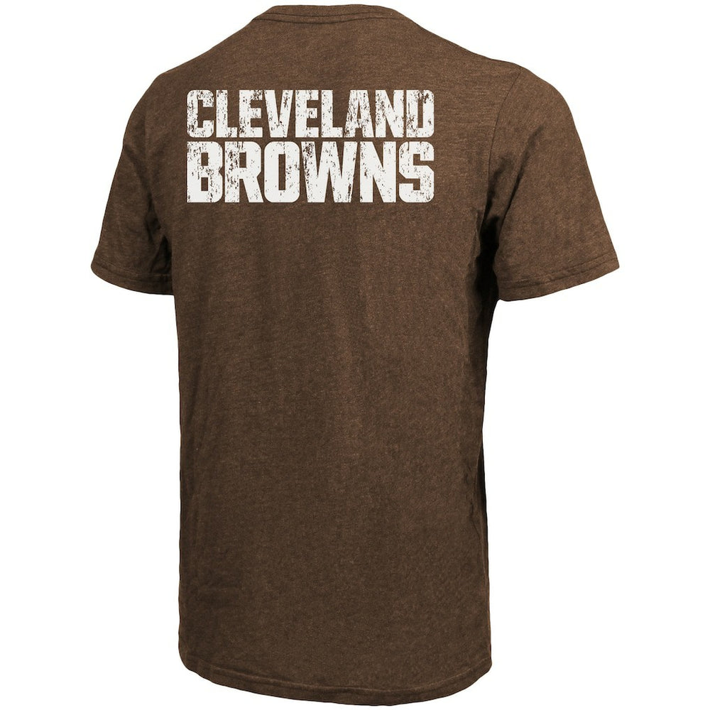 Cleveland Browns Majestic Threads Tri-Blend Pocket T-Shirt - Brown on sale