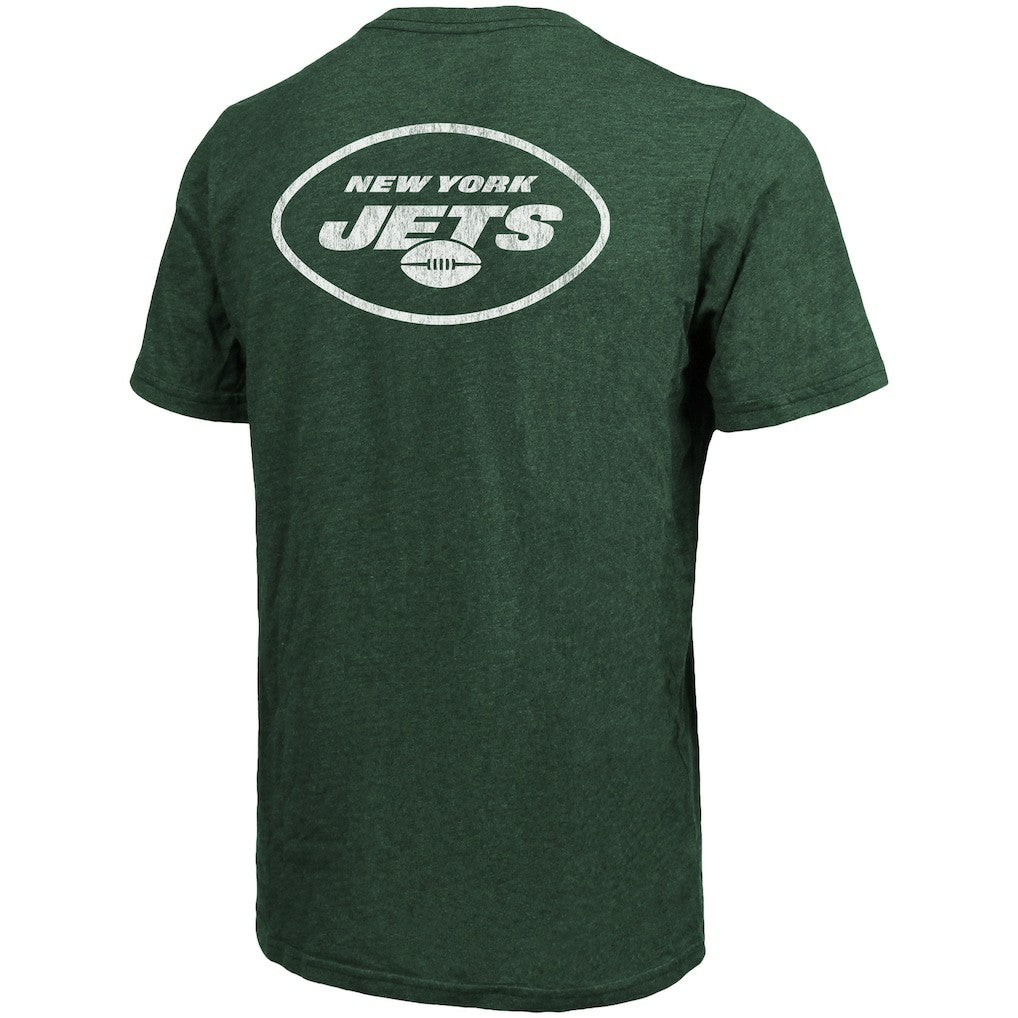 New York Jets Majestic Threads Tri-Blend Pocket T-Shirt - Heathered Green cheap