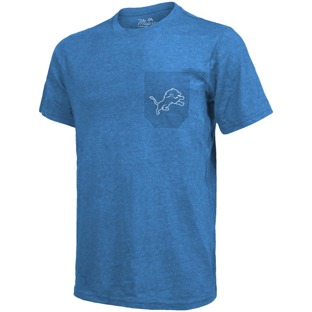 Detroit Lions Majestic Threads Tri-Blend Pocket T-Shirt - Blue discount