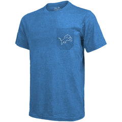 Detroit Lions Majestic Threads Tri-Blend Pocket T-Shirt - Blue discount
