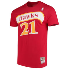 Dominique Wilkins Atlanta Hawks Hardwood Classics Team Name & Number T-Shirt - Red online