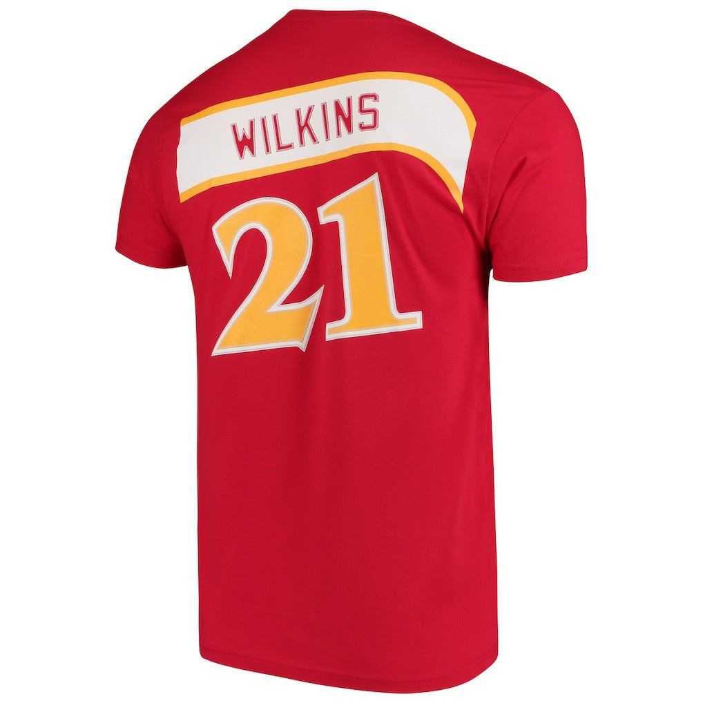 Dominique Wilkins Atlanta Hawks Hardwood Classics Team Name & Number T-Shirt - Red online