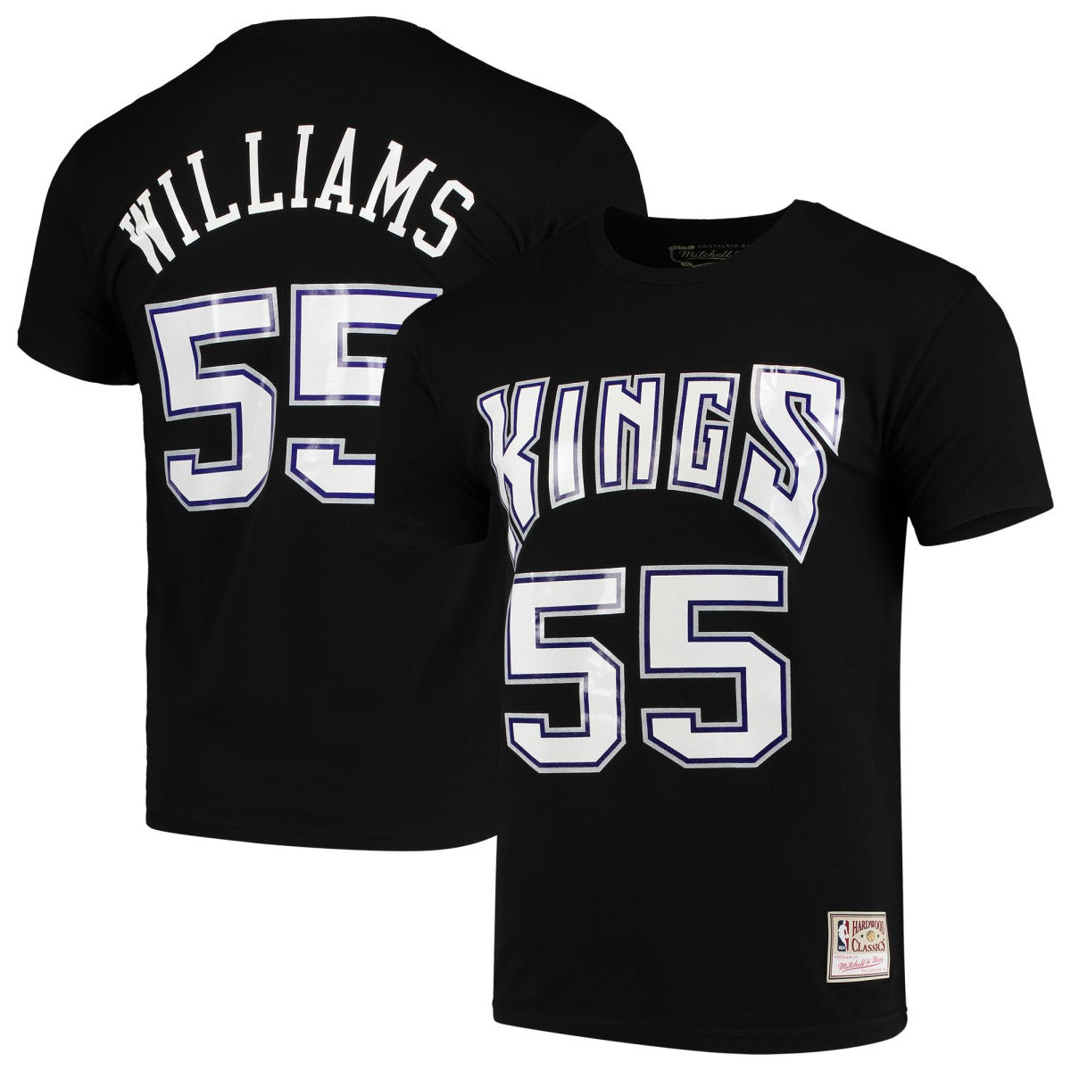 Jason Williams Sacramento Kings Hardwood Classics Team Name & Number T-Shirt - Black cheap