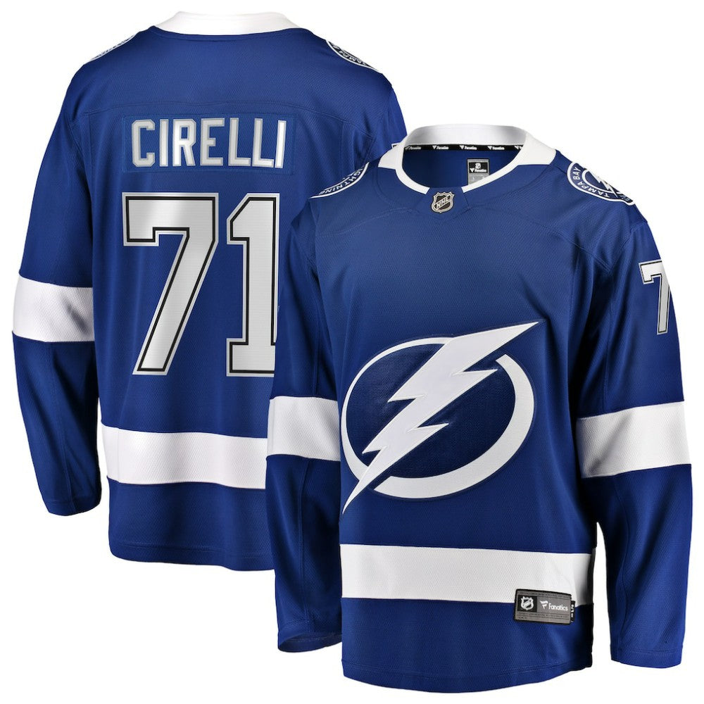 Anthony Cirelli Tampa Bay Lightning Fanatics Home Breakaway Player Jersey - Blue Jerseys