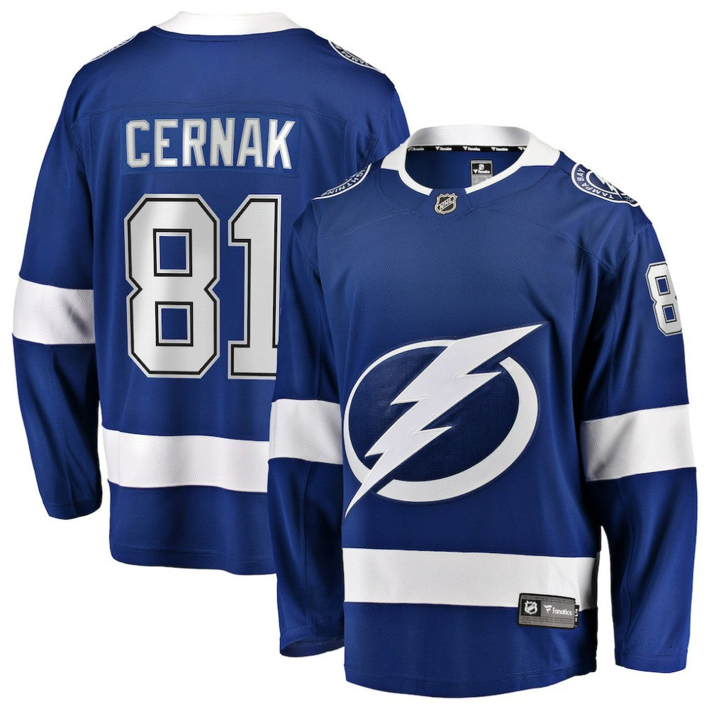Erik Cernak Tampa Bay Lightning Fanatics Home Breakaway Player Jersey - Blue Jerseys