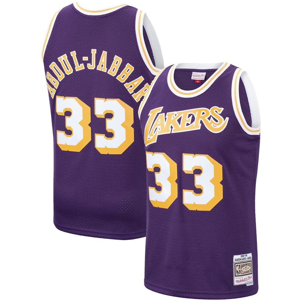 Kareem Abdul-Jabbar Los Angeles Lakers Hardwood Classics Swingman Jersey - Purple online