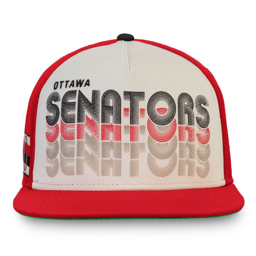 Ottawa Senators Fanatics True Classic Snapback Hat - Cream/Red Hats