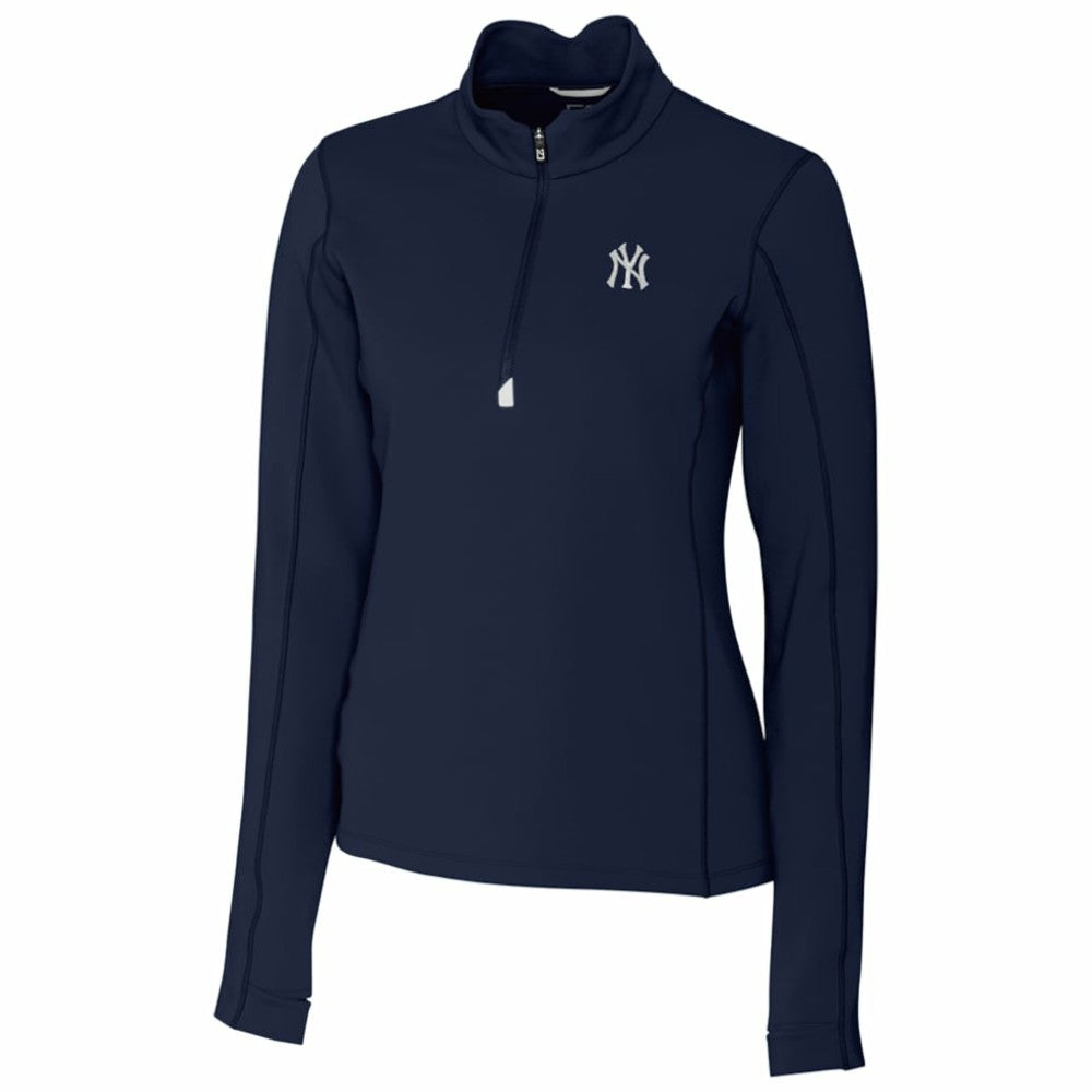 New York Yankees Cutter & Buck Women's Traverse Half-Zip Pullover Jacket Navy