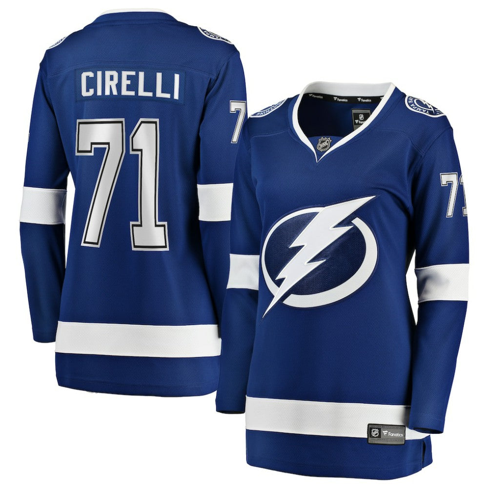 Anthony Cirelli Tampa Bay Lightning Fanatics Women's Home Breakaway Player Jersey - Blue Jerseys