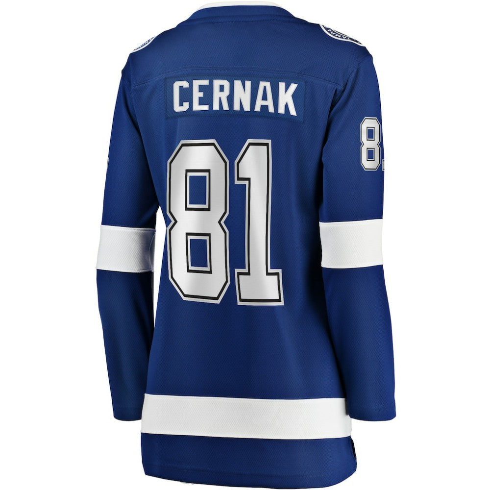 Erik Cernak Tampa Bay Lightning Fanatics Women's Home Breakaway Player Jersey - Blue Jerseys